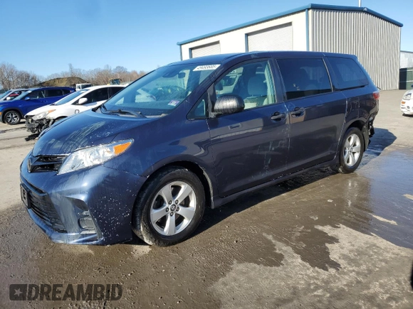 2019 Toyota Sienna L with VIN 5TDZZ3DC6KS013290, listed as a Copart auction lot 49493685 with 76,416 mi miles and Salvage Title. Bid and sale history available at carsss.com. Image 1.