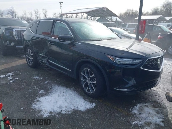2022 Acura MDX w/Technology Package with VIN 5J8YD9H46NL001454, listed as a IAAI auction lot 41268436 with 83,753 mi miles. Bid and sale history available at carsss.com. Image 1.