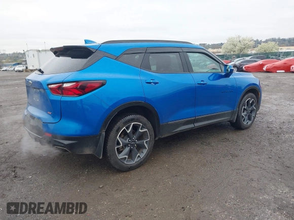 2020 Chevrolet Blazer RS z VIN 3GNKBKRSXLS696602, wystawiony jako IAAI lot #41954755 z przebiegiem 34 759 mil mil oraz . Historia ofert i sprzedaży dostępna na DreamBid. Obrazek 4.