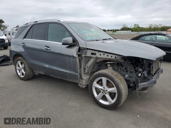 2019 Mercedes-Benz GLE 400 with VIN 4JGDA5GB4KB212891, listed as a Copart auction lot 57131075 with 77,710 mi miles and Salvage title. Bid and sale history available at DreamBid. Image 4.