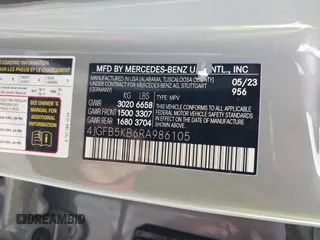 2024 Mercedes-Benz GLE 450 с VIN 4JGFB5KB6RA986105, выставлен на аукционе IAAI как лот 41907618 с пробегом 31 561 миль миль и . История ставок и продаж доступна на DreamBid. Изображение 9.