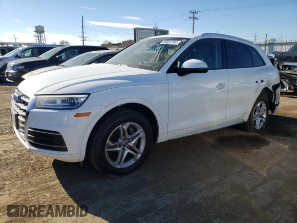 2018 Audi Q5 Premium with VIN WA1ANAFY9J2172715, listed as a Copart auction lot 68023702 with 54,879 mi miles. Bid and sale history available at carsss.com. Image 1.