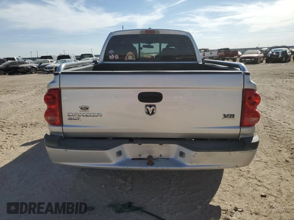 2007 Dodge Dakota SLT with VIN 1D7HE48N37S107379, listed as a Copart auction lot 78156304 with 129,092 mi miles and Salvage Title. Bid and sale history available at DreamBid. Image 6.