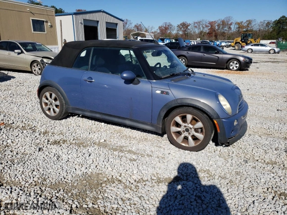 2007 MINI Cooper Convertible S with VIN WMWRH33547TL93855, listed as a Copart auction lot 78313133 with 130,832 mi miles and Salvage Title. Bid and sale history available at carsss.com. Image 4.