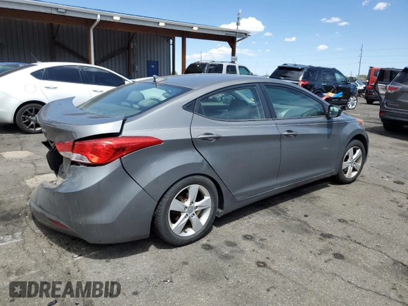2013 Hyundai Elantra GLS with VIN 5NPDH4AE9DH201822, listed as a Copart auction lot 54986905 with 103,351 mi miles and Salvage title. Bid and sale history available at DreamBid. Image 3.