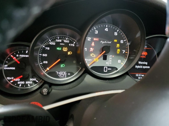 2014 Porsche Cayenne S Hybrid with VIN WP1AE2A28ELA50523, listed as a Copart auction lot 51361695 with 74,806 mi miles and Salvage title. Bid and sale history available at DreamBid. Image 9.
