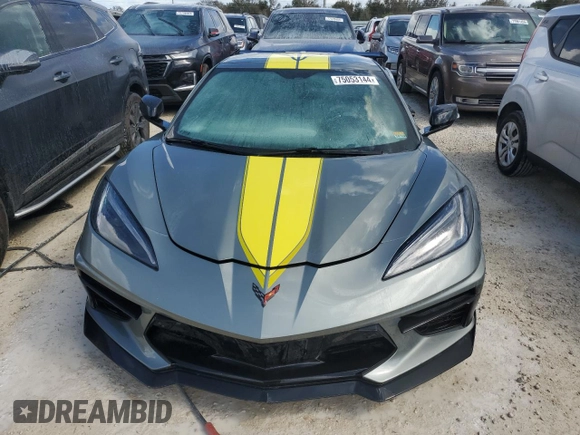 2022 Chevrolet Corvette 3LT with VIN 1G1YC3D49N5106278, listed as a Copart auction lot 75053144 with 0 mi miles and Salvage Title. Bid and sale history available at carsss.com. Image 5.