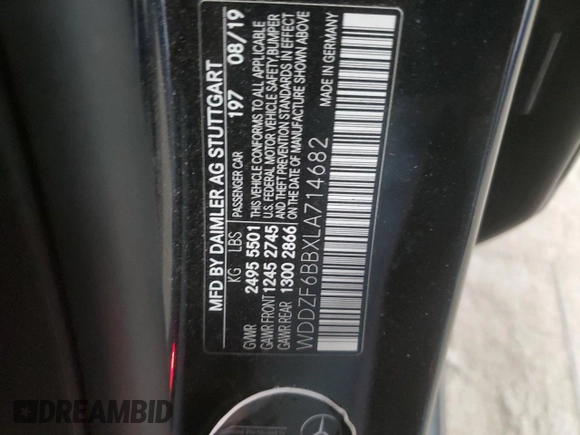 2020 Mercedes-Benz E AMG E 53 with VIN WDDZF6BBXLA714682, listed as a Copart auction lot 73029814 with 111,984 mi miles and Salvage Title. Bid and sale history available at carsss.com. Image 12.