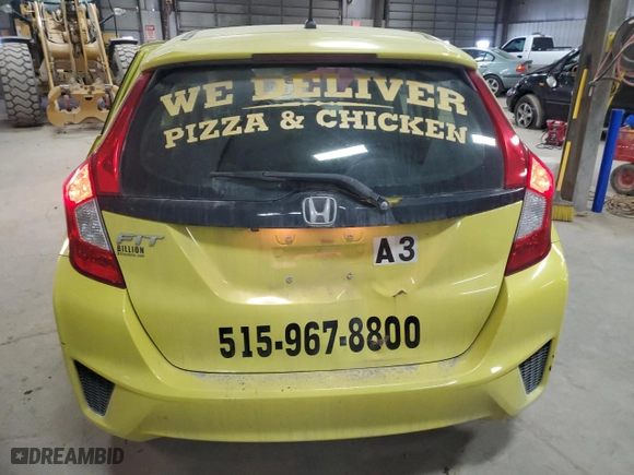 2016 Honda Fit LX with VIN JHMGK5H56GX014880, listed as a Copart auction lot 44566975 with 0 mi miles and Salvage Title. Bid and sale history available at carsss.com. Image 6.