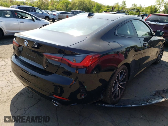 2023 BMW 4 Series 430i xDrive with VIN WBA73AP09PCL27648, listed as a Copart auction lot 49793493 with 6,717 mi miles and . Bid and sale history available at DreamBid. Image 3.