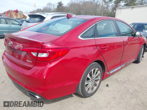 2017 Hyundai Sonata Sport with VIN 5NPE34AF9HH451174, listed as a IAAI auction lot 41732736 with 95,937 mi miles. Bid and sale history available at carsss.com. Image 4.