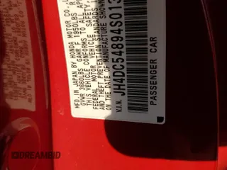 2004 Acura RSX with VIN JH4DC54894S013098, listed as a Copart auction lot 65931834 with 212,902 mi miles and Salvage title. Bid and sale history available at DreamBid. Image 12.