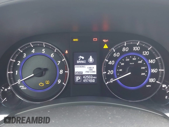 2017 Infiniti QX70 with VIN JN8CS1MW0HM415145, listed as a IAAI auction lot 41557578 with 42,502 mi miles and . Bid and sale history available at DreamBid. Image 7.