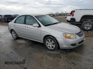 2008 Kia Spectra EX with VIN KNAFE121285529131, listed as a Copart auction lot 61096535 with 161,595 mi miles and Salvage title. Bid and sale history available at DreamBid. Image 4.