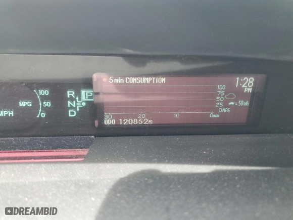 2012 Toyota Prius Plug-In with VIN JTDKN3DP5C3017172, listed as a Copart auction lot 53852905 with 120,852 mi miles and Clean Title. Bid and sale history available at carsss.com. Image 9.
