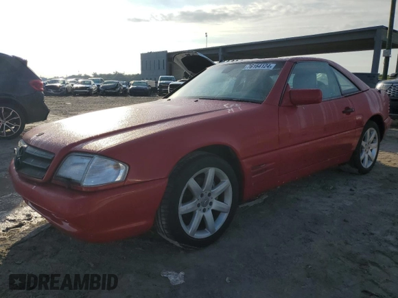 1997 Mercedes-Benz SL 500 z VIN WDBFA63F1VF151359, wystawiony jako Copart lot #76164124 z przebiegiem 98 760 mil mil oraz Czysty tytuł • Clean title. Historia ofert i sprzedaży dostępna na DreamBid. Obrazek 1.