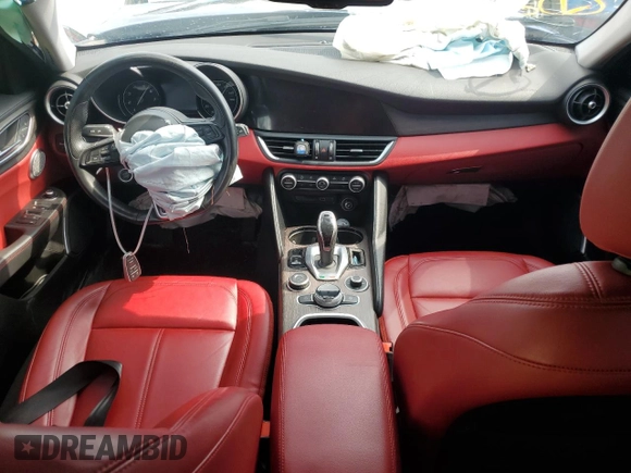 2020 Alfa Romeo Giulia Ti with VIN ZARFANBN5L7634712, listed as a Copart auction lot 73278784 with 0 mi miles and Salvage Title. Bid and sale history available at carsss.com. Image 8.