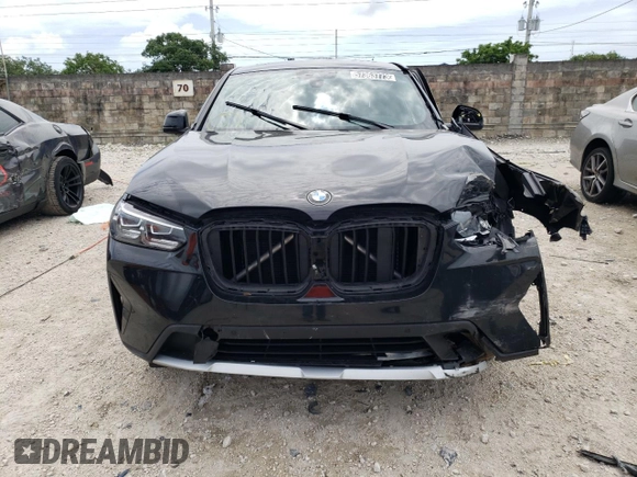 2022 BMW X4 xDrive30i with VIN 5UX33DT09N9J72228, listed as a Copart auction lot 57363773 with 0 mi miles. Bid and sale history available at carsss.com. Image 5.
