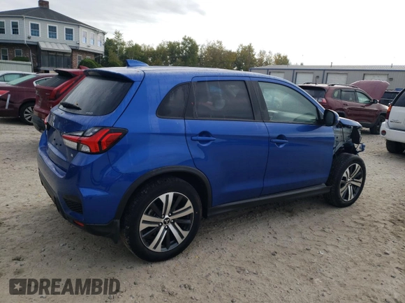2022 Mitsubishi Outlander Sport ES with VIN JA4ARUAU5NU021908, listed as a Copart auction lot 71338954 with 2,241 mi miles and Salvage Title. Bid and sale history available at carsss.com. Image 3.