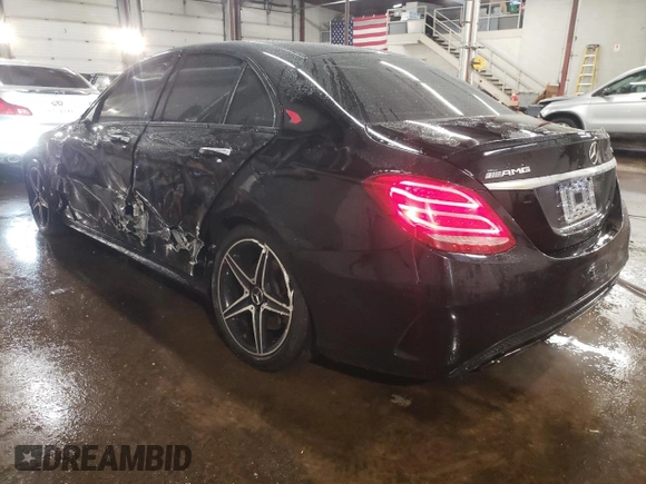 2017 Mercedes-Benz C 43 AMG with VIN 55SWF6EB3HU223800, listed as a Copart auction lot 42939435 with 102,460 mi miles and Salvage Title. Bid and sale history available at DreamBid. Image 2.