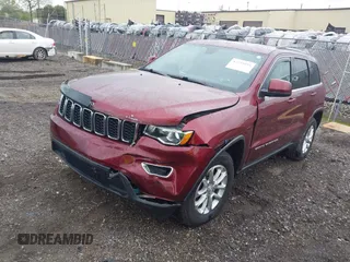 2021 Jeep Grand Cherokee Laredo X with VIN 1C4RJFAG2MC600025, listed as a IAAI auction lot 42255195 with 44,254 mi miles and . Bid and sale history available at DreamBid. Image 17.