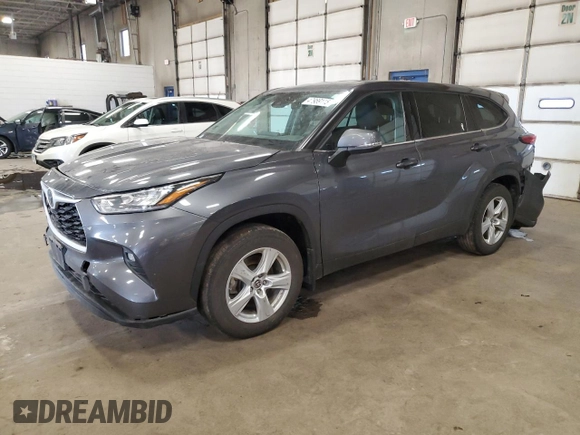 2020 Toyota Highlander LE with VIN 5TDBZRBHXLS004645, listed as a Copart auction lot 47989115 with 69,245 mi miles and Salvage title. Bid and sale history available at DreamBid. Image 1.