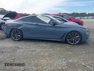 2021 Infiniti Q60 Red Sport 400 with VIN JN1FV7LKXMM530401, listed as a IAAI auction lot 41409153 with 31,247 mi miles and . Bid and sale history available at DreamBid. Image 13.