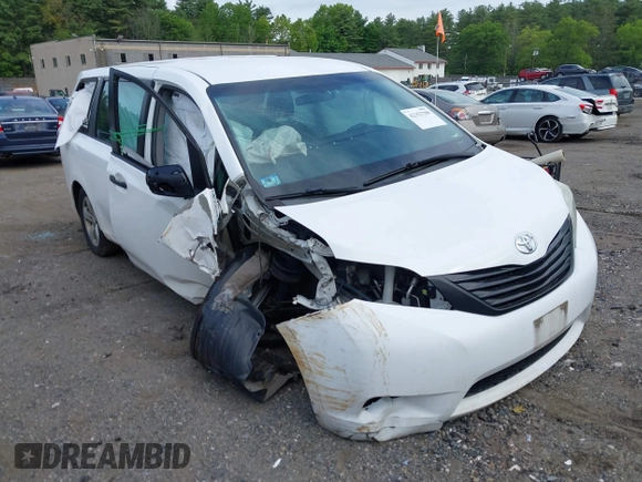 2017 Toyota Sienna L with VIN 5TDZZ3DC3HS793595, listed as a IAAI auction lot 42352780 with 153,161 mi miles and . Bid and sale history available at DreamBid. Image 1.