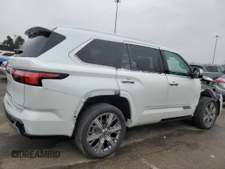 2023 Toyota Sequoia SR5 with VIN 7SVAAABAXPX007350, listed as a Copart auction lot 44490015 with 23,827 mi miles and Salvage Title. Bid and sale history available at carsss.com. Image 3.