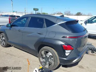 2024 Hyundai Kona Limited with VIN KM8HE3A34RU027329, listed as a IAAI auction lot 41481953 with 23,632 mi miles. Bid and sale history available at carsss.com. Image 3.