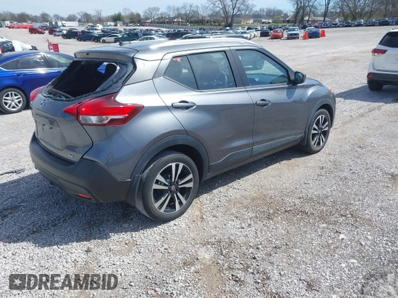2019 Nissan Kicks S with VIN 3N1CP5CU9KL566347, listed as a IAAI auction lot 41851696 with 40,801 mi miles and . Bid and sale history available at carsss.com. Image 4.