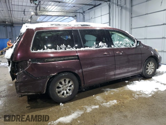 2009 Honda Odyssey EX-L with VIN 5FNRL38739B407617, listed as a Copart auction lot 43949295 with 248,461 mi miles and Salvage Title. Bid and sale history available at DreamBid. Image 3.