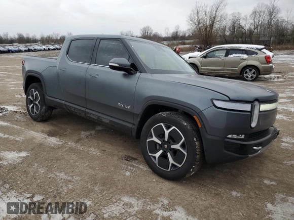 2024 Rivian R1T Adventure with VIN 7FCTGBAA8RN034399, listed as a Copart auction lot 86857044 with 8,176 mi miles and Salvage Title. Bid and sale history available at carsss.com. Image 4.