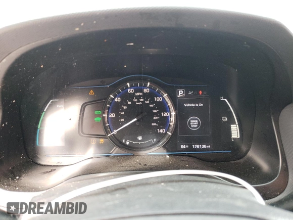 2018 Hyundai Ioniq Blue with VIN KMHC65LC3JU075425, listed as a Copart auction lot 50436785 with 176,136 mi miles and Salvage Title. Bid and sale history available at DreamBid. Image 9.