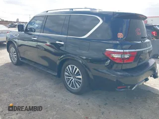 2022 Nissan Armada SL with VIN JN8AY2BAXN9390661, listed as a IAAI auction lot 41724683 with 48,968 mi miles. Bid and sale history available at carsss.com. Image 3.