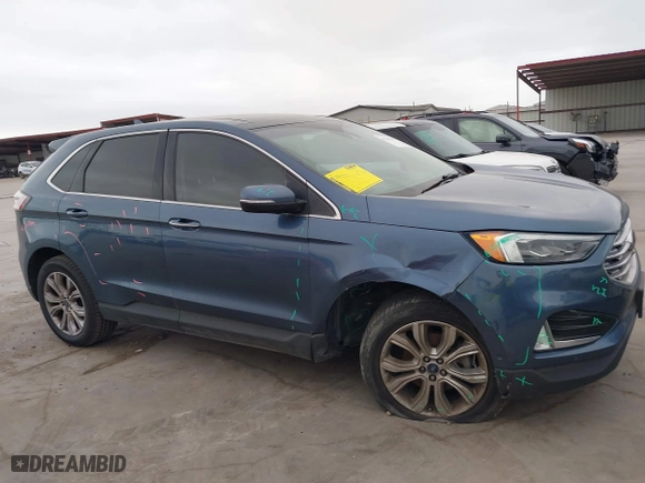 2019 Ford Edge Titanium with VIN 2FMPK3K91KBC22727, listed as a IAAI auction lot 41748038 with 93,788 mi miles. Bid and sale history available at carsss.com. Image 14.