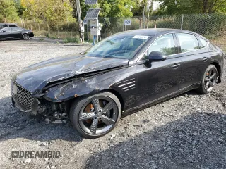 2024 Genesis G80 3.5T Sport with VIN KMTGB4SD3RU227531, listed as a Copart auction lot 74765324 with 16 mi miles and Salvage Title. Bid and sale history available at carsss.com. Image 1.
