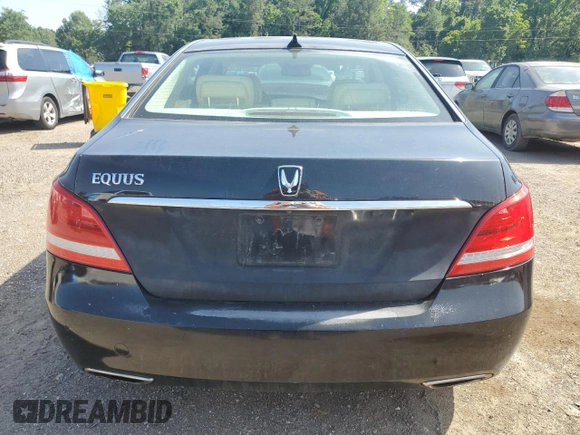 2014 Hyundai Equus Signature with VIN KMHGH4JHXEU085606, listed as a Copart auction lot 55570645 with 114,951 mi miles and Salvage title. Bid and sale history available at DreamBid. Image 6.