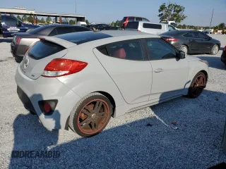 2015 Hyundai Veloster Turbo with VIN KMHTC6AE1FU222528, listed as a Copart auction lot 53470355 with 94,019 mi miles and Salvage title. Bid and sale history available at DreamBid. Image 3.