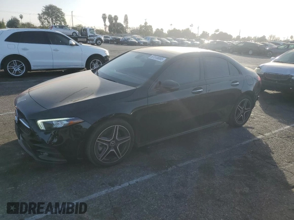 2022 Mercedes-Benz A 220 with VIN W1K3G4EB7NJ360318, listed as a Copart auction lot 87510085 with 50,577 mi miles and Salvage Title. Bid and sale history available at DreamBid. Image 1.