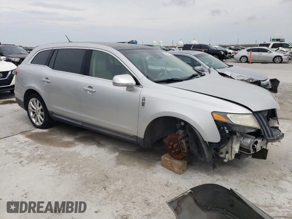 2010 Lincoln MKT EcoBoost with VIN 2LMHJ5AT2ABJ04737, listed as a Copart auction lot 50027895 with 176,887 mi miles and Salvage Title. Bid and sale history available at DreamBid. Image 4.