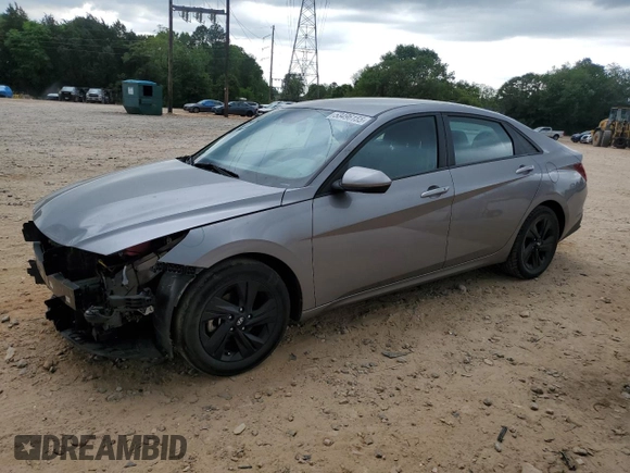2023 Hyundai Elantra Blue z VIN KMHLM4AJ1PU042885, wystawiony jako Copart lot #53496155 z przebiegiem 68 573 mil mil oraz Szkoda całkowita • Salvage title. Historia ofert i sprzedaży dostępna na DreamBid. Obrazek 1.