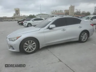 2015 Infiniti Q50 with VIN JN1BV7AP6FM342670, listed as a Copart auction lot 50789215 with 121,117 mi miles and Salvage Title. Bid and sale history available at DreamBid. Image 1.