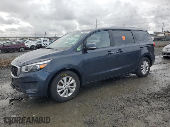 2015 Kia Sedona LX with VIN KNDMB5C19F6031606, listed as a Copart auction lot 51302835 with 96,356 mi miles and Salvage Title. Bid and sale history available at DreamBid. Image 1.