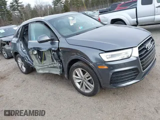 2018 Audi Q3 Premium Plus with VIN WA1JCCFS9JR019580, listed as a IAAI auction lot 41291020 with 64,434 mi miles. Bid and sale history available at carsss.com. Image 1.
