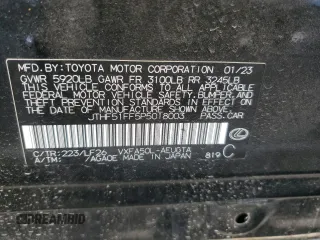 2023 Lexus LS with VIN JTHF51FF5P5018003, listed as a Copart auction lot 74236564 with 999,999 mi miles and Salvage Title. Bid and sale history available at carsss.com. Image 12.