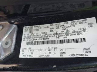 2014 Ford Escape SE with VIN 1FMCU9GX2EUE19004, listed as a IAAI auction lot 41737486 with 1 mi miles. Bid and sale history available at carsss.com. Image 9.