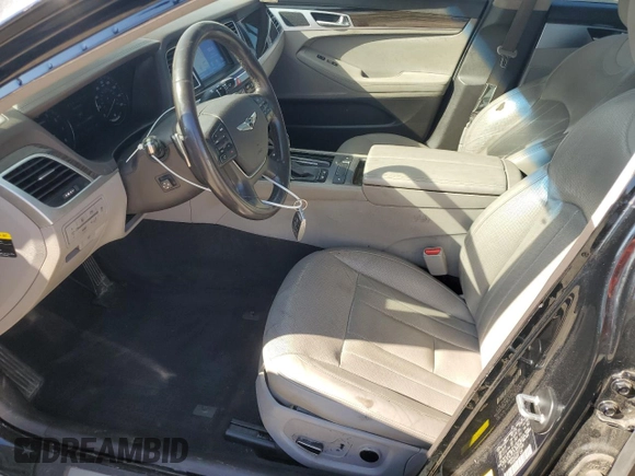 2017 Genesis G80 3.8L with VIN KMHGN4JE1HU177500, listed as a Copart auction lot 77677274 with 114,561 mi miles and Salvage Title. Bid and sale history available at carsss.com. Image 7.