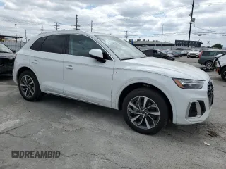 2023 Audi Q5 S line Premium Plus with VIN WA1EAAFY7P2147639, listed as a Copart auction lot 53052525 with 12,411 mi miles and Salvage title. Bid and sale history available at DreamBid. Image 4.