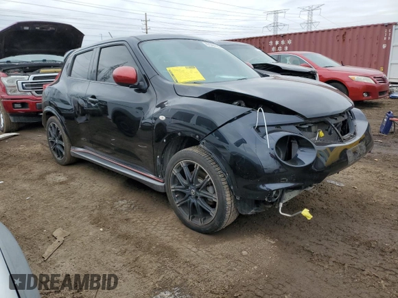2013 Nissan Juke SV with VIN JN8AF5MV4DT230154, listed as a Copart auction lot 47546725 with 108,249 mi miles and Salvage Title. Bid and sale history available at carsss.com. Image 4.
